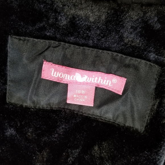 New Woman Within Black Warm Jacket Woman Size 16W - Picture 7 of 8